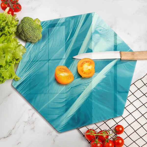 Glass worktop saver Delicate feathers