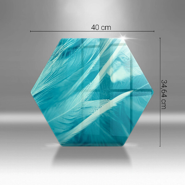 Glass worktop saver Delicate feathers