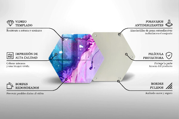 Glass worktop saver Abstraction ink