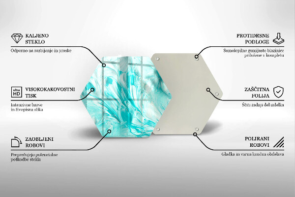 Glass worktop saver Paints abstraction