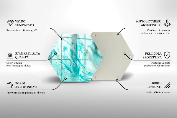 Glass worktop saver Paints abstraction
