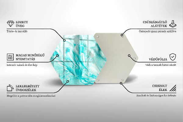 Glass worktop saver Paints abstraction