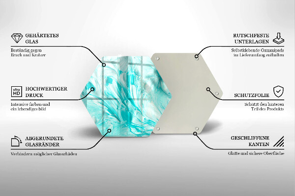 Glass worktop saver Paints abstraction