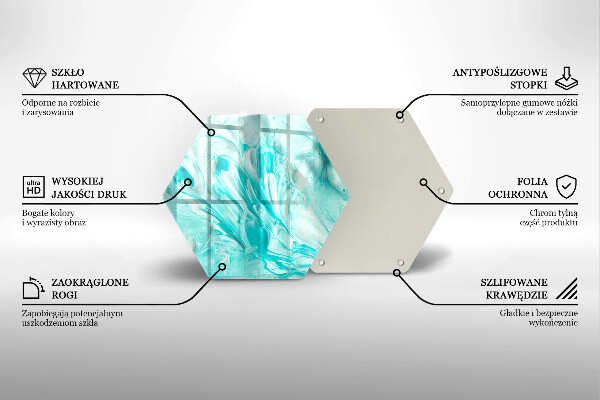 Glass worktop saver Paints abstraction