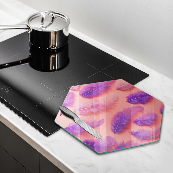 Glass worktop saver Fluffy feathers