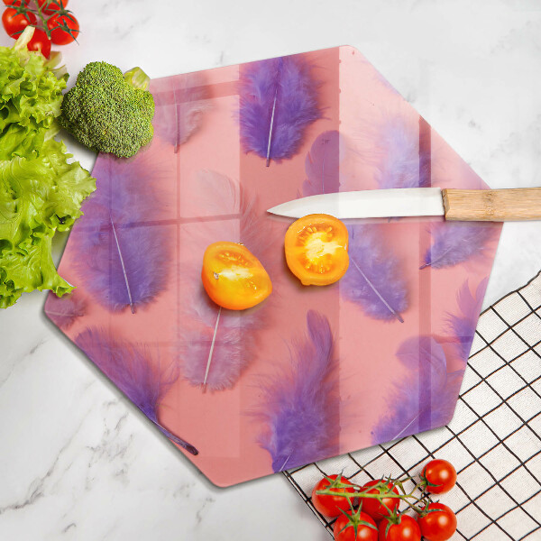 Glass worktop saver Fluffy feathers