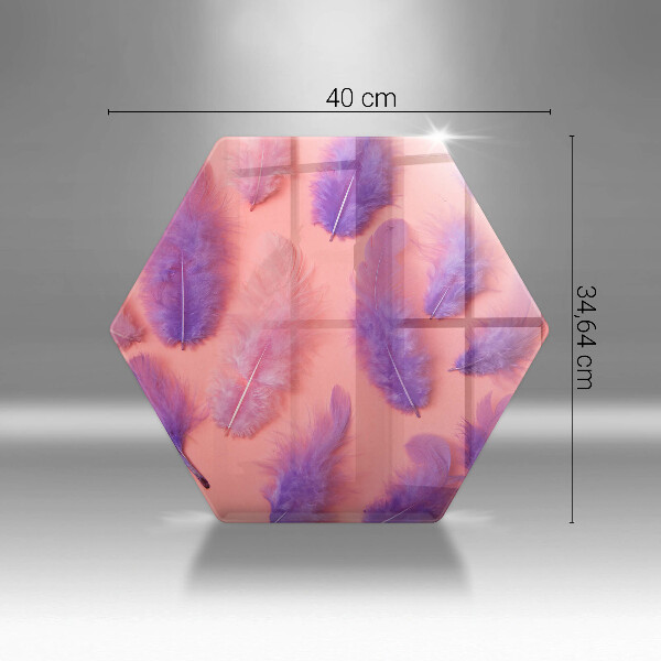 Glass worktop saver Fluffy feathers