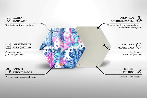 Chopping board Illustration of boho feathers