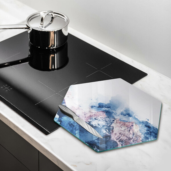 Glass worktop protector Abstraction painted mountains
