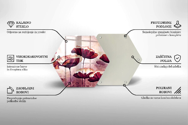 Glass kitchen board Painting flowers