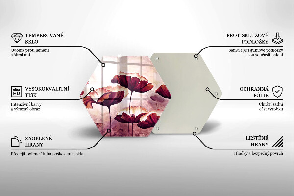 Glass kitchen board Painting flowers