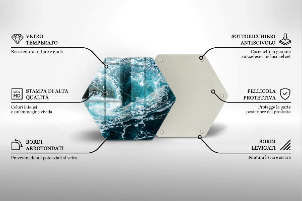 Chopping board Foamed water waves