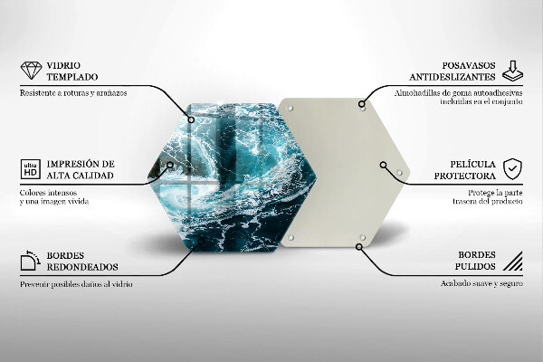 Chopping board Foamed water waves