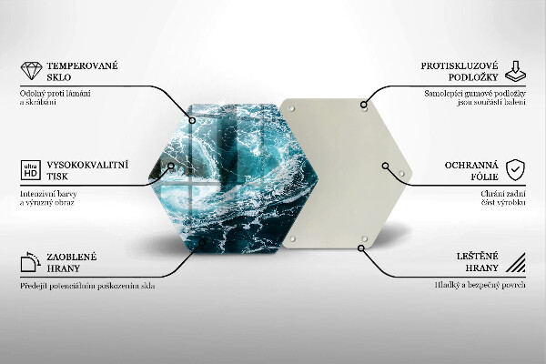 Chopping board Foamed water waves