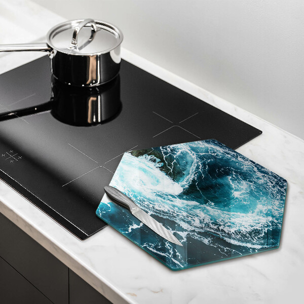 Chopping board Foamed water waves
