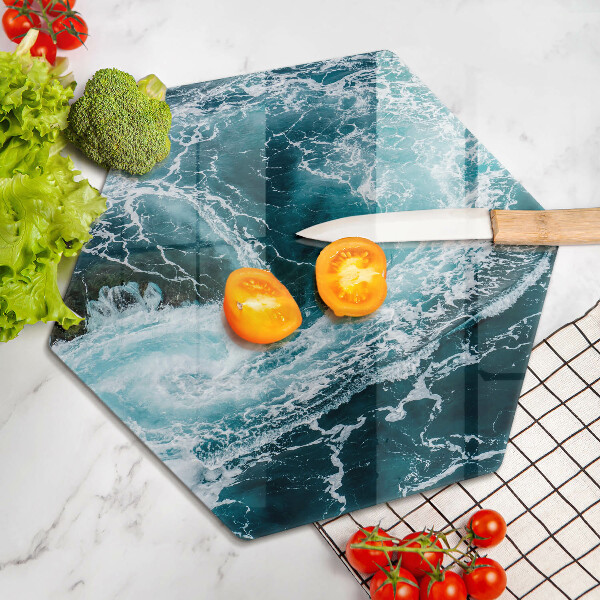 Chopping board Foamed water waves