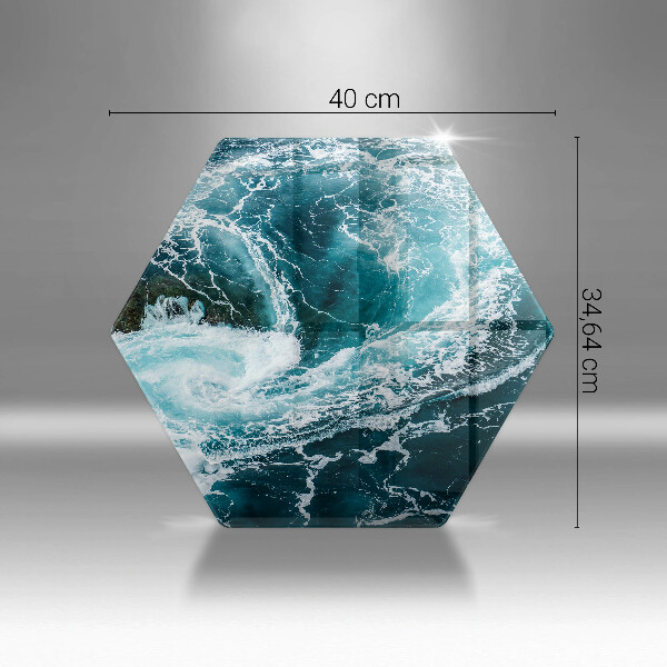 Chopping board Foamed water waves