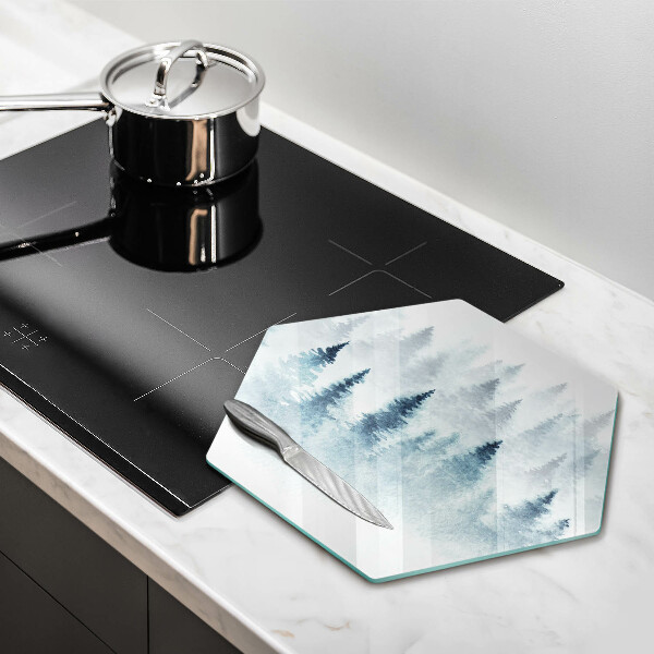 Chopping board Painted winter forest