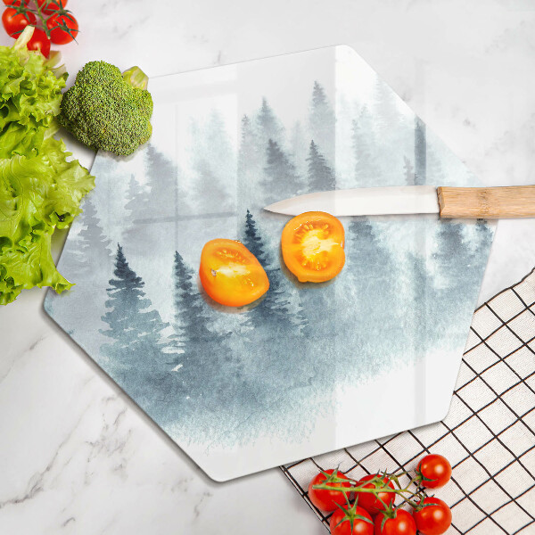 Chopping board Painted winter forest