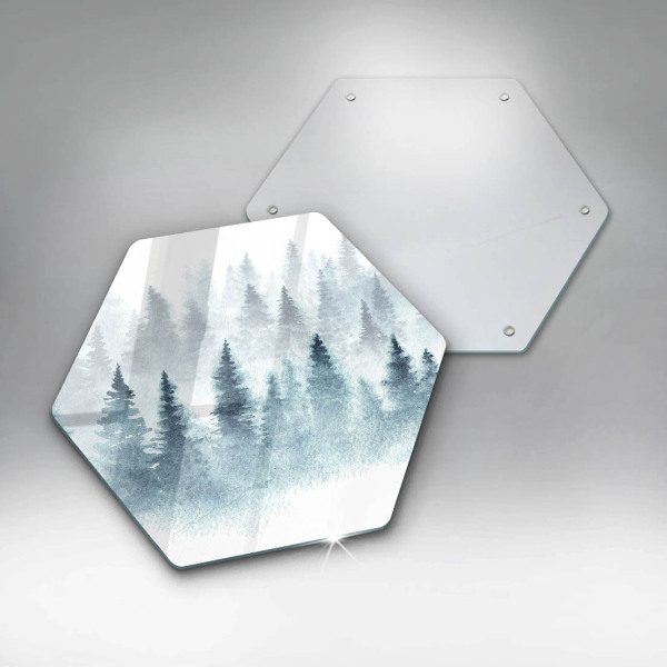 Chopping board Painted winter forest