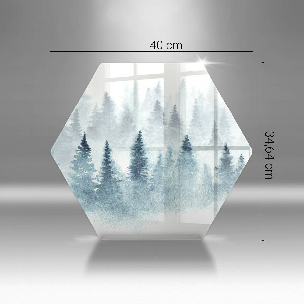 Chopping board Painted winter forest