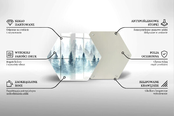 Chopping board Painted winter forest