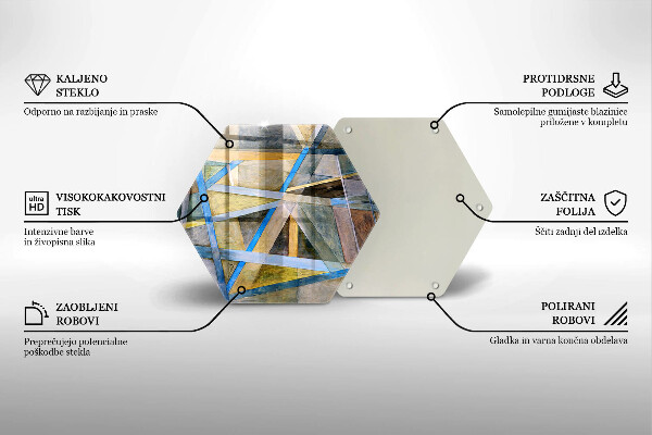 Chopping board Painted abstraction lines
