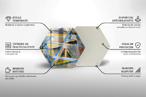 Chopping board Painted abstraction lines