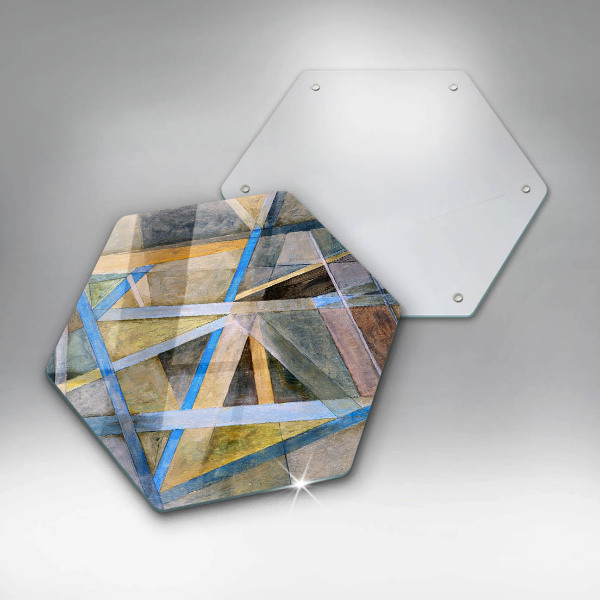 Chopping board Painted abstraction lines