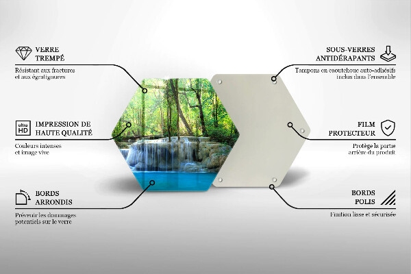 Chopping board Waterfall in the forest