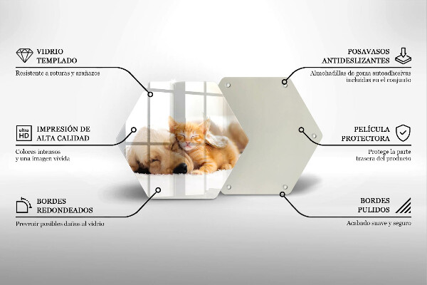 Chopping board Animals dog and cat