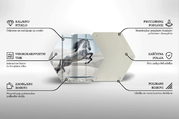 Chopping board White Romanian horse