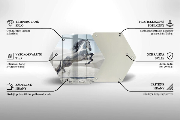 Chopping board White Romanian horse