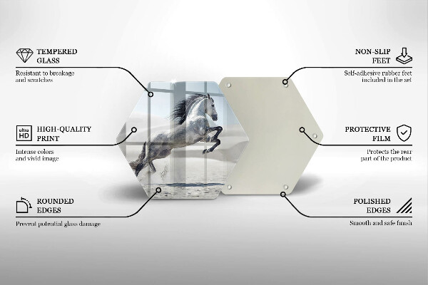 Chopping board White Romanian horse