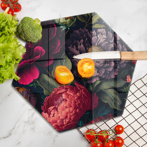 Glass worktop protector Beautiful flowers