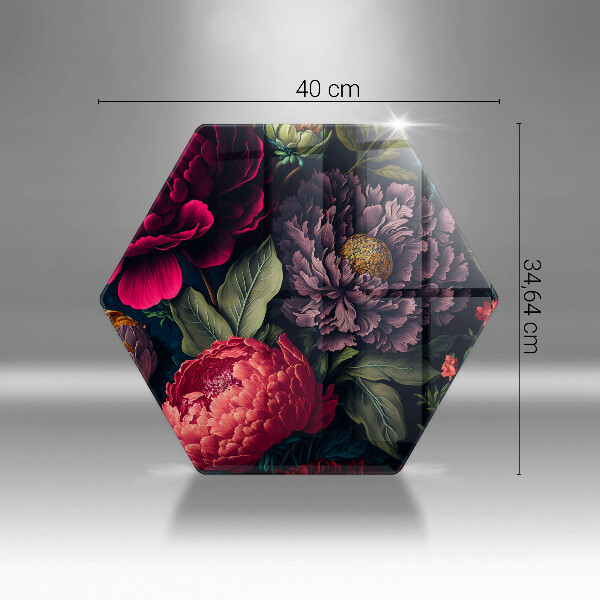 Glass worktop protector Beautiful flowers