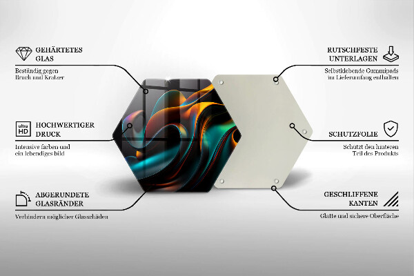 Glass worktop protector Colorful abstraction