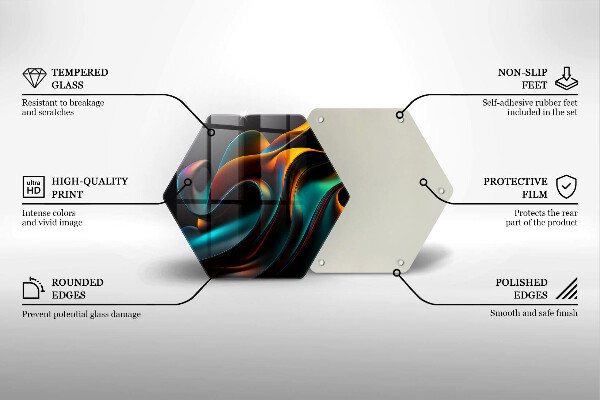 Glass worktop protector Colorful abstraction