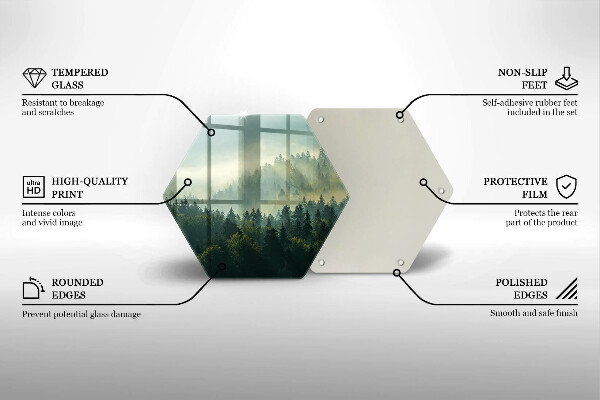 Chopping board Landscape view of the forest