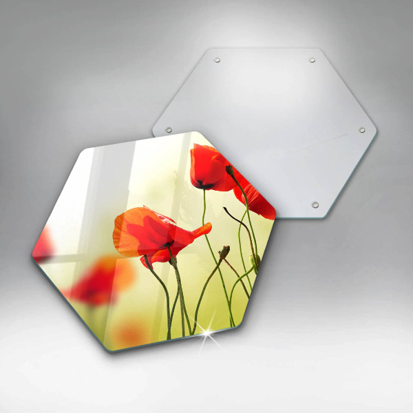 Chopping board Red flowers