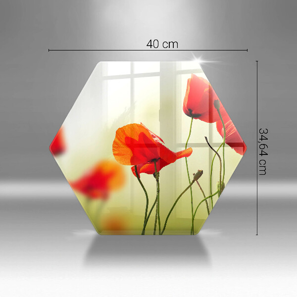 Chopping board Red flowers