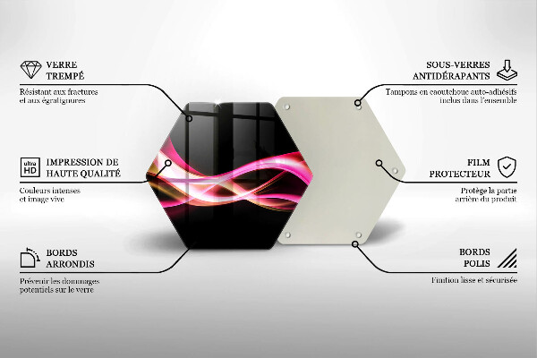 Chopping board glass Neon Smoke abstraction