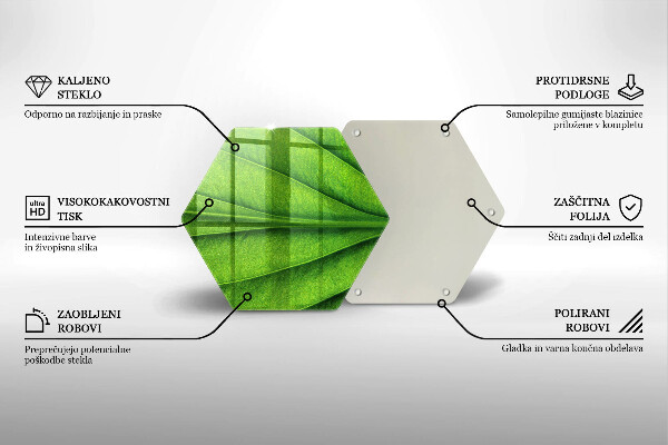 Chopping board glass Nature leaf veins