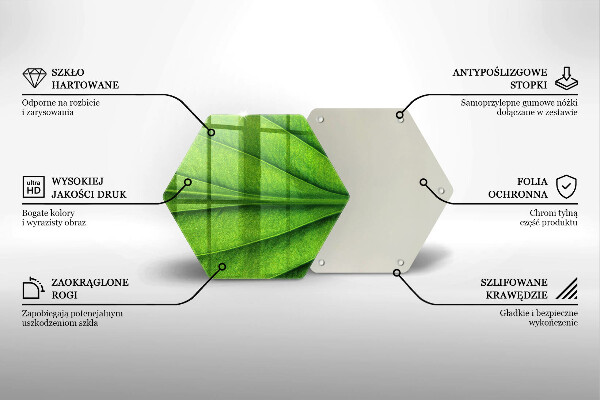 Chopping board glass Nature leaf veins