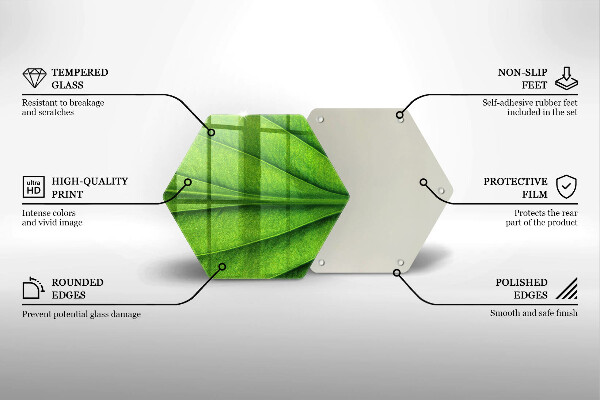 Chopping board glass Nature leaf veins