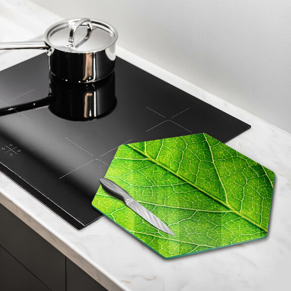 Chopping board glass Leaf lines nature
