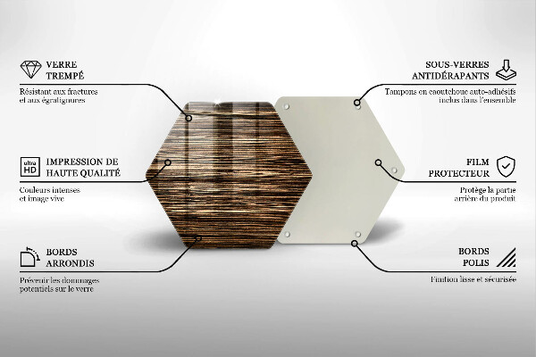 Chopping board glass Wood texture