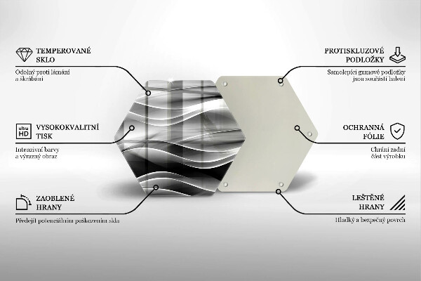 Chopping board glass Abstraction of smoke lines