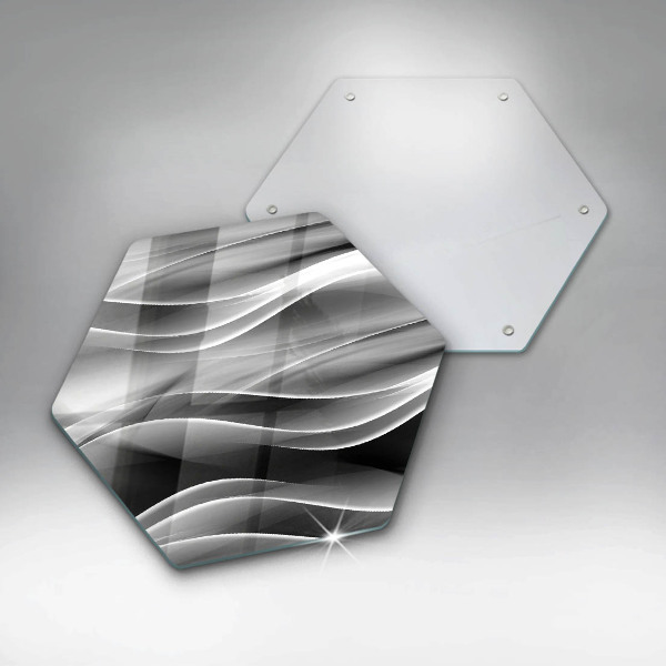 Chopping board glass Abstraction of smoke lines