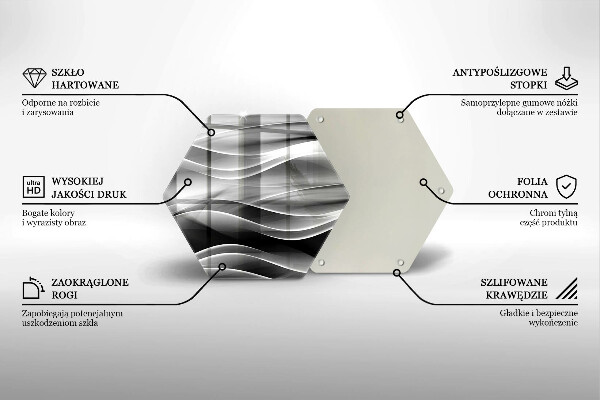 Chopping board glass Abstraction of smoke lines